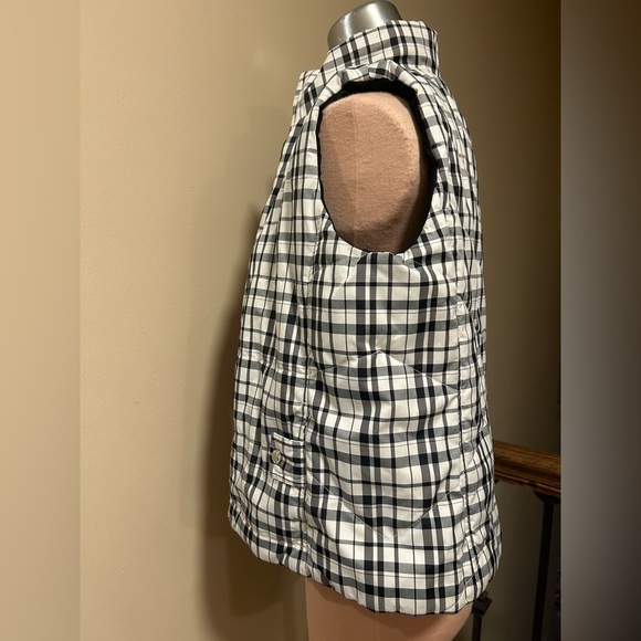 Jones New York Sport Petite Reversible Black & Plaid Puffer Vest Size PM - Picture 7 of 10